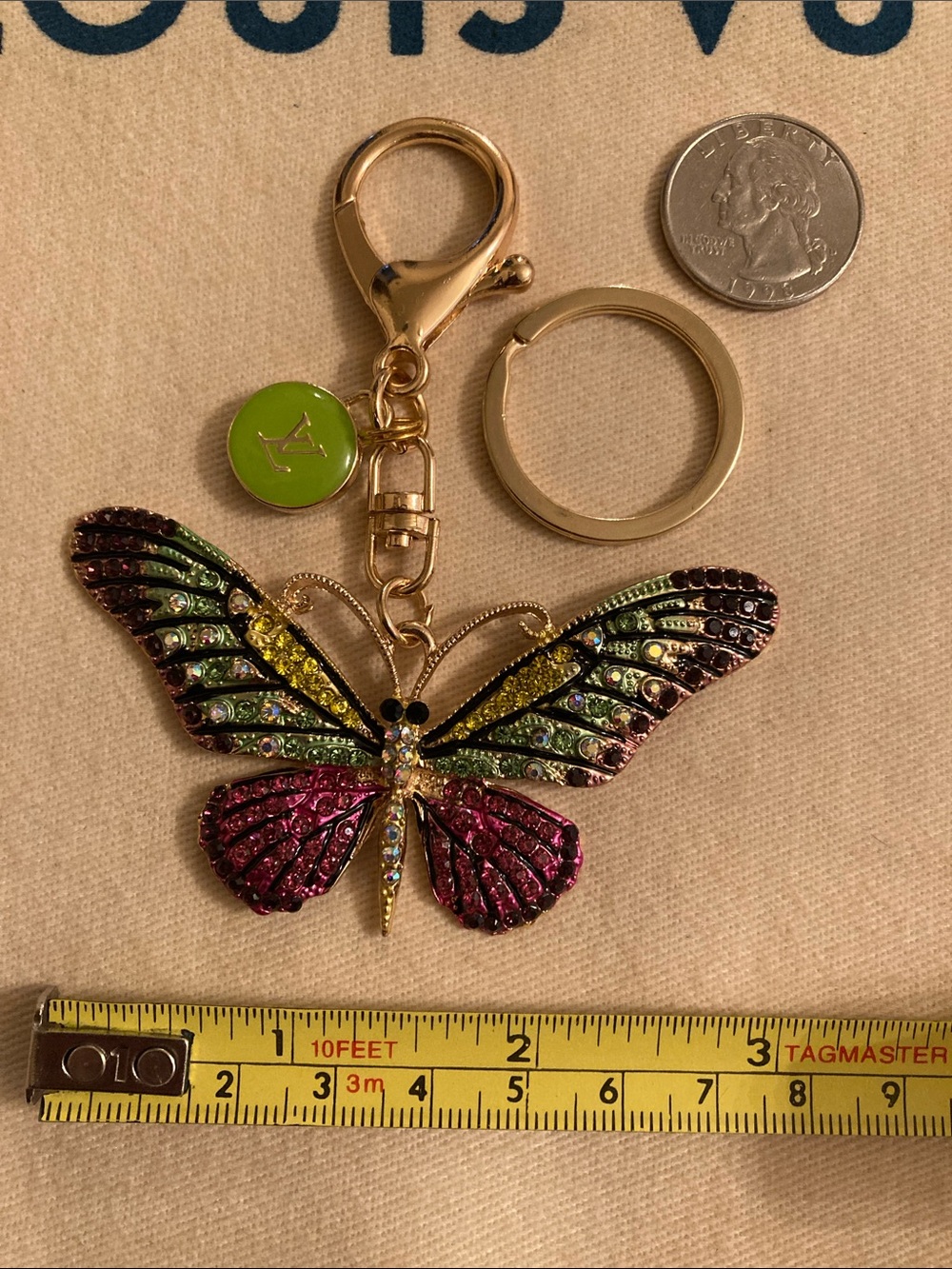 Louis Vuitton Upcycled Butterfly 🦋 Charm Purse Charm/Keychain NWOT - Picture 9 of 9